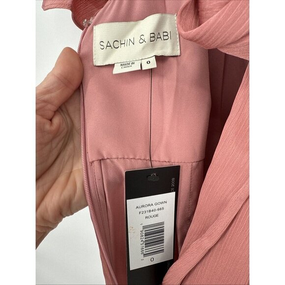 Sachin & Babi Women’s Size 0 Rouge Pink Aurora Gown Maxi Dress New - Picture 10 of 11